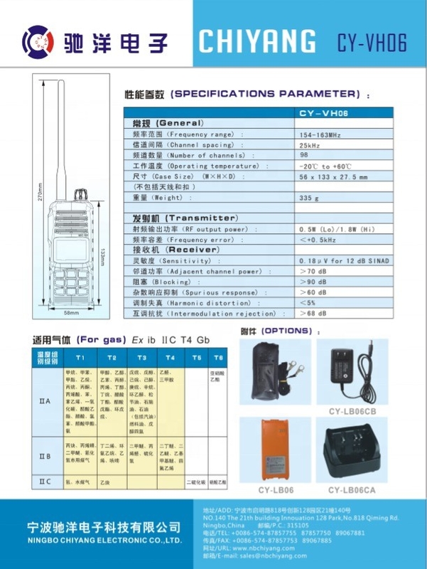 5MILES Talk Range Explosion Proof Marine VHF Radio Telephone με 88 κανάλια αποθήκευσης